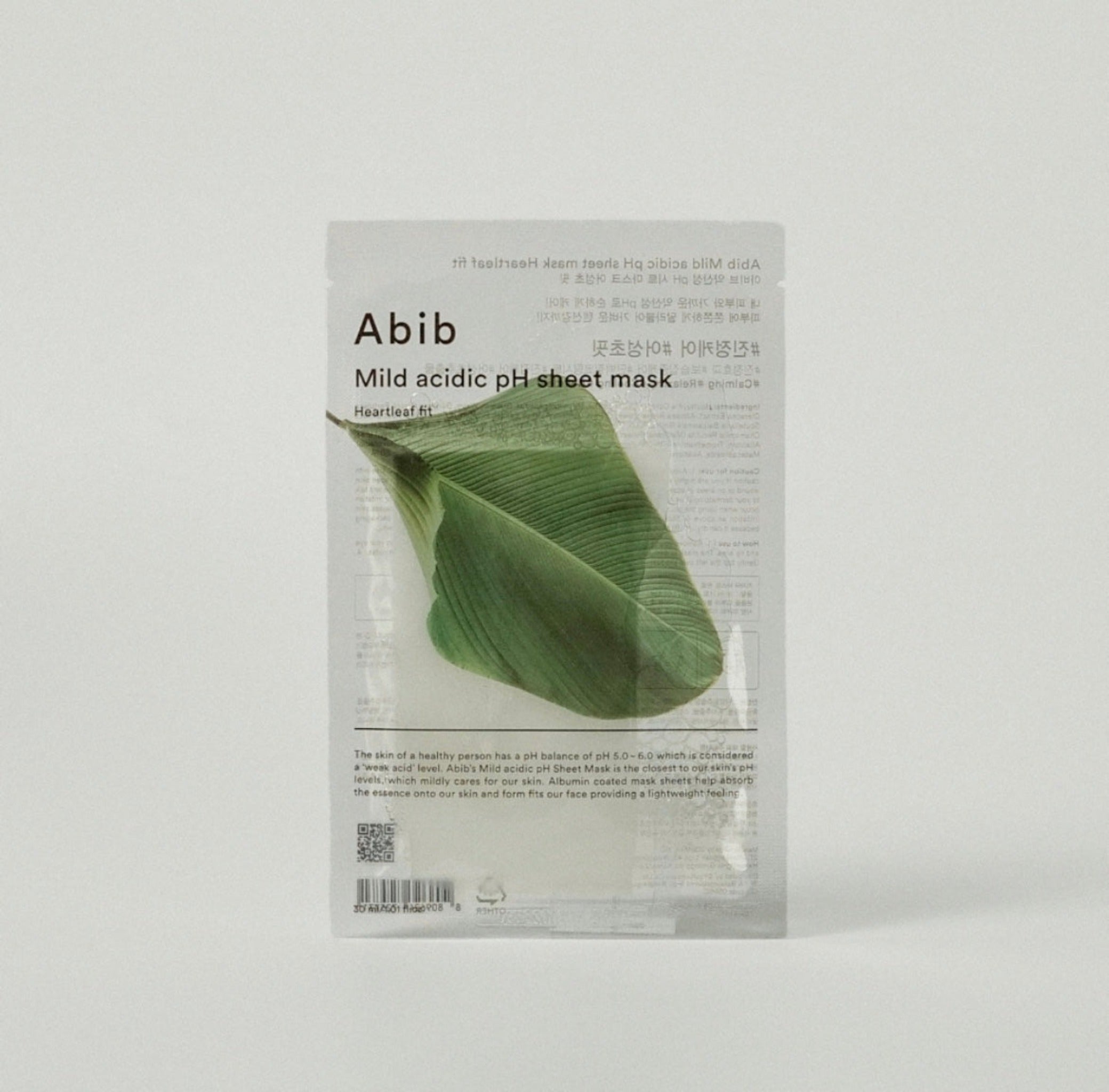 Abib Mild Acidic pH Sheet Mask Heartleaf Fit